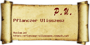 Pflanczer Ulisszesz névjegykártya